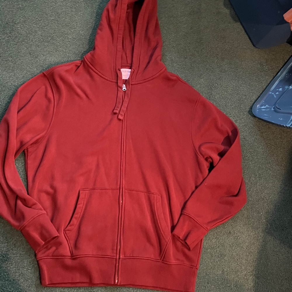 Old Navy Maroon Burgundy Zip up sweatshirt hoodie New